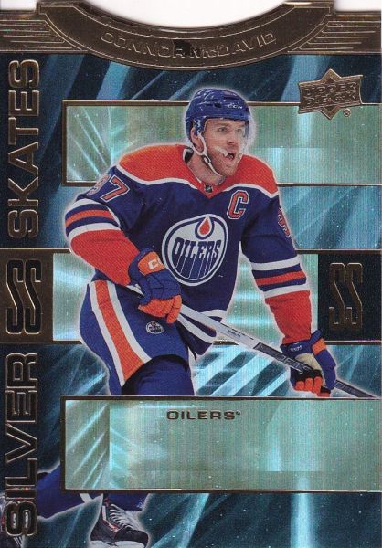 insert karta CONNOR McDAVID 23-24 Extended Silver Skates Gold číslo SS-27